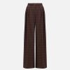 Harris Wharf London Oversized Pleated Trousers Tattersall Cognac | Women