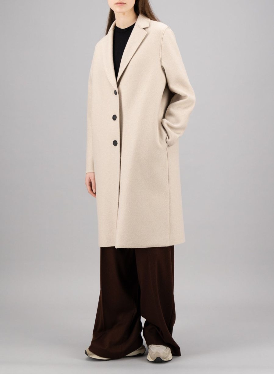 Harris Wharf London Overcoat Pressed Wool Almond | Women