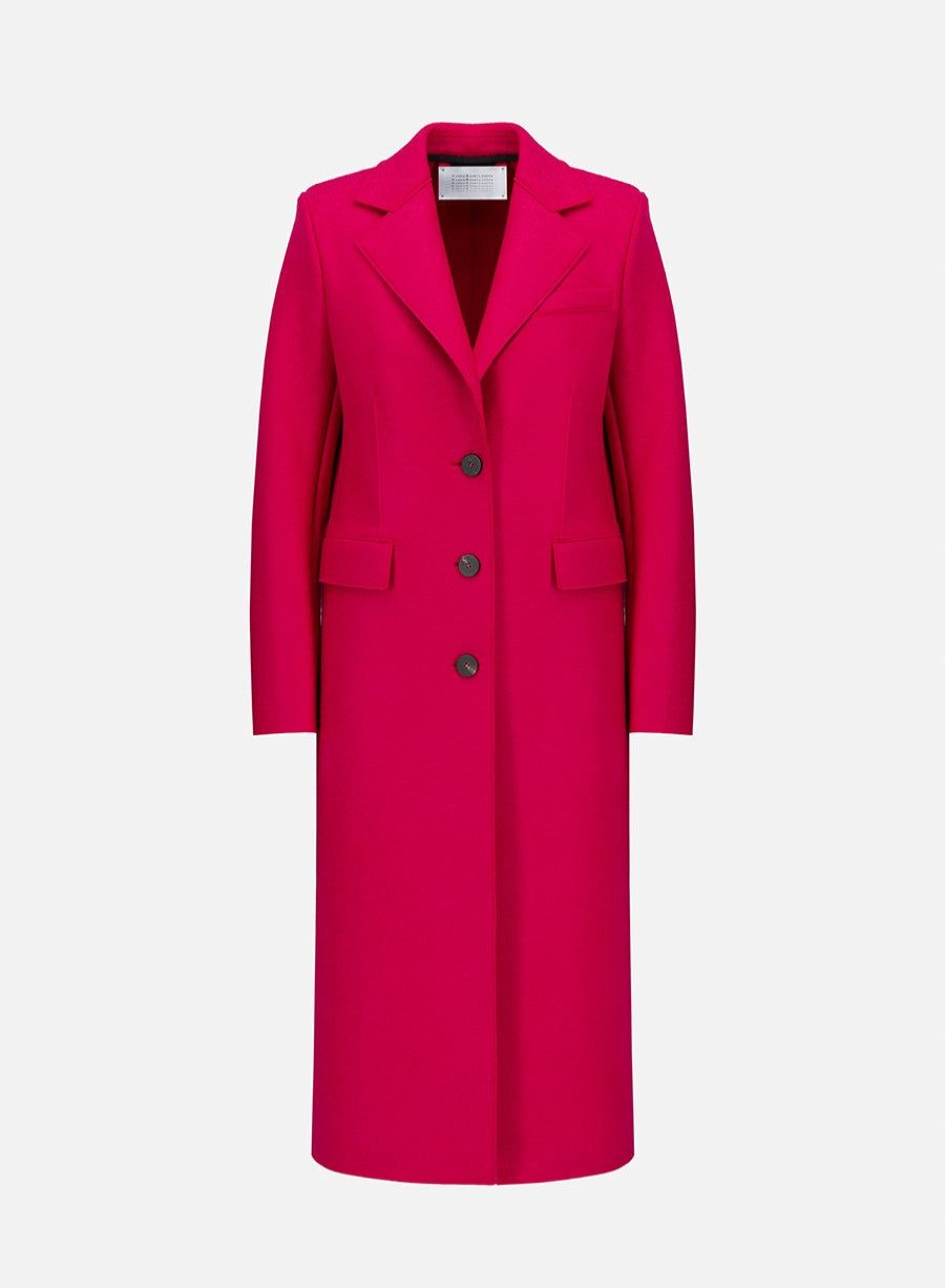 Harris Wharf London Coat With Shoulder Pads Pressed Wool Winter Pink | Women