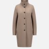 Harris Wharf London Egg Shaped Coat Pressed Wool Taupe | Women