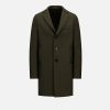 Harris Wharf London Boxy Coat Pressed Wool Moss Green | Men