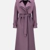 Harris Wharf London Long Trench Coat Pressed Wool Heather | Women