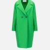 Harris Wharf London Dropped Shoulder Coat Pressed Wool Parakeet Green | Women