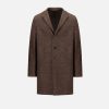 Harris Wharf London Boxy Coat Patterned Cashmere Blend Brown Donegal | Men