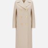 Harris Wharf London Military Coat In Pressed Wool Almond | Women