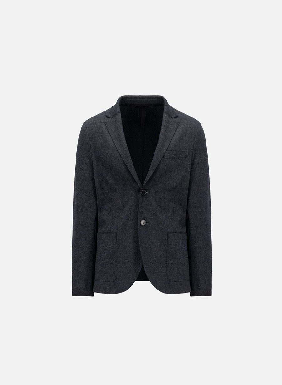 Harris Wharf London Superfine Merino Blazer Anthracite | Men