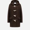 Harris Wharf London Duffle Coat Boiled Wool Natural Brown | Women