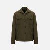 Harris Wharf London Shirt Jacket Stretch Cord Moss Green | Men