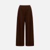 Harris Wharf London Wide-Leg Cropped Trousers Superfine Merino Brown | Women