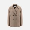 Harris Wharf London Peacoat Pressed Wool Taupe | Women