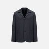 Harris Wharf London Dropped Shoulder Jacket Superfine Merino Anthracite | Men