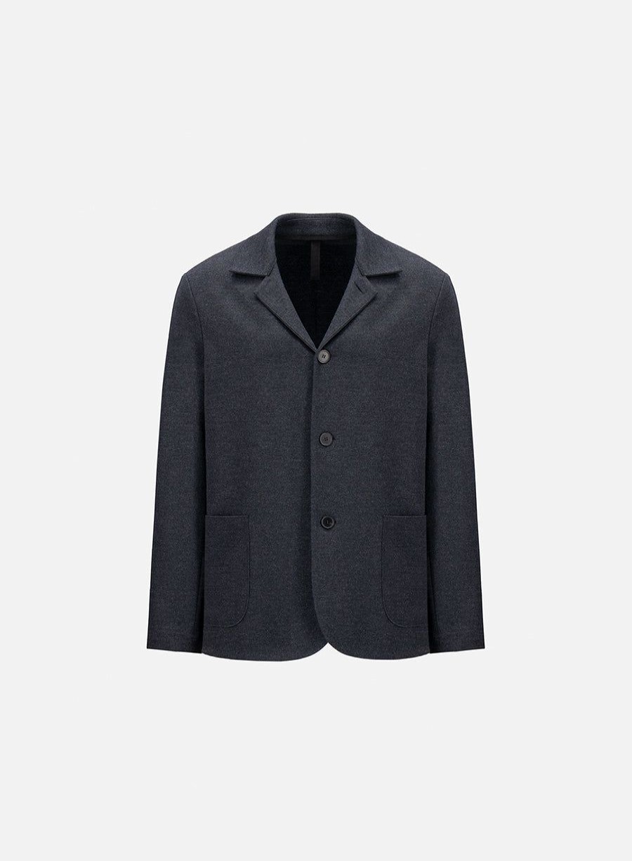 Harris Wharf London Dropped Shoulder Jacket Superfine Merino Anthracite | Men