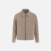 Harris Wharf London Golf Jacket Boucle Taupe | Men