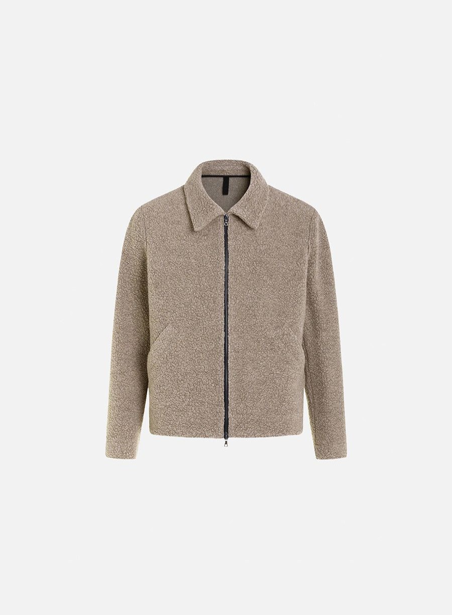 Harris Wharf London Golf Jacket Boucle Taupe | Men