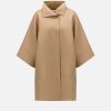 Harris Wharf London Kimono Mantle Pressed Wool Tan | Women