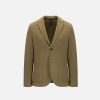 Harris Wharf London Tencel Moleskin Blazer Moss Green | Men