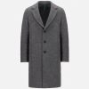 Harris Wharf London Overcoat Boiled Wool Middle Grey | Men