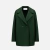 Harris Wharf London Dropped Shoulder Jacket In Pressed Wool Emerald | Women