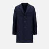 Harris Wharf London Boxy Coat Pressed Wool Navy Blue | Men