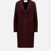 Harris Wharf London Overcoat Boiled Wool Burgundi Mouline | Women