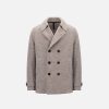 Harris Wharf London Peacoat Boiled Wool Natural Casha | Men