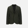 Harris Wharf London Blazer Wool & Cotton Honey Comb Moss Green | Men