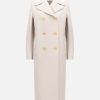 Harris Wharf London Military Coat In Pressed Wool Cream | Women