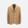 Harris Wharf London Travel Blazer Boiled Wool Tan | Men