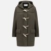 Harris Wharf London Duffle Coat Boiled Wool Hunting Green | Women